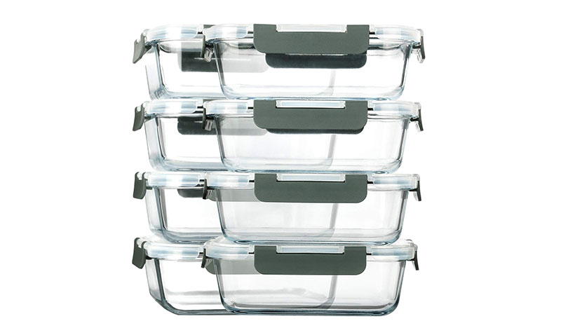 Removable Lock Glass lunch Containers - Microwave, Oven, Freezer and Dishwasher